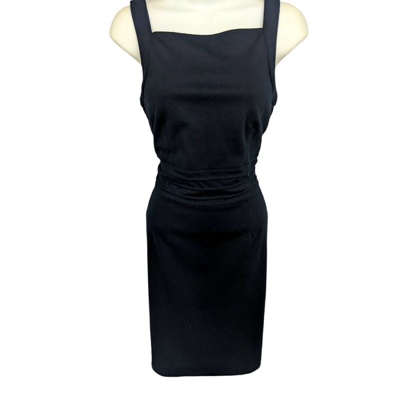 Reynah Black Sleeveless Square Neck Stretch Dress Size 0 - Picture 1 of 6